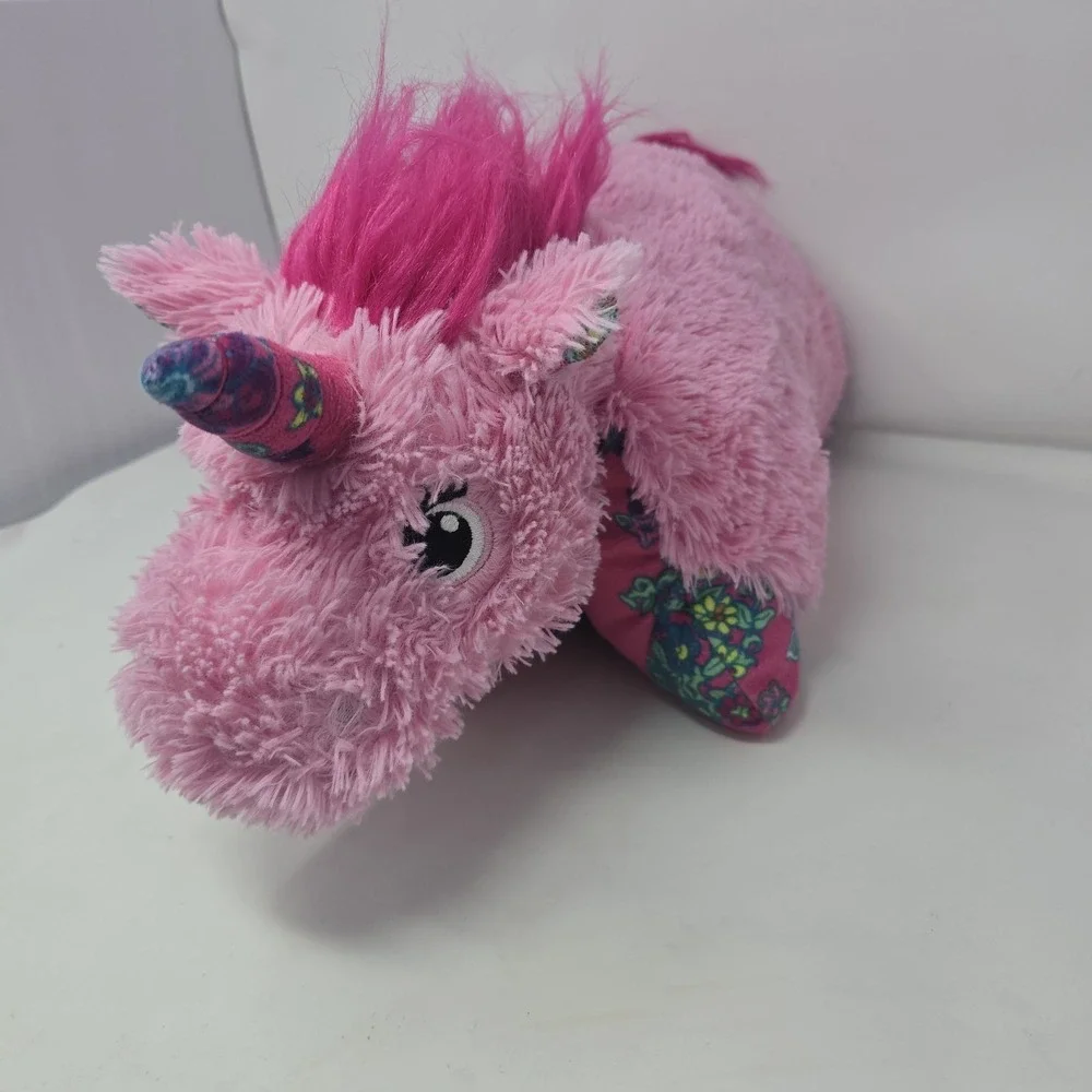 Pillow Pets Colorful Pink Unicorn - 18" Stuffed Animal Plush Toy - Picture 10 of 12